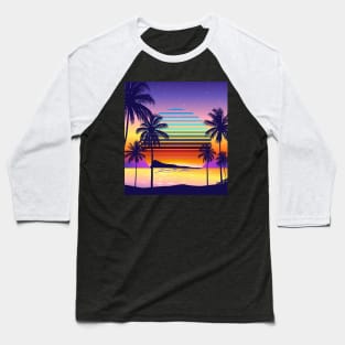 Cruisin' Sunset Synthwave Baseball T-Shirt